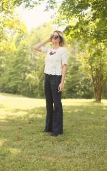 What I Wore | Super High Rise Flares
