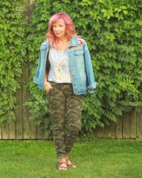 Camo Pants & Embroidered Denim Jacket: Instascammers