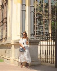 Vestido blanco off shoulder 