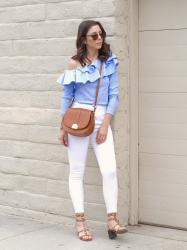 One Shoulder Ruffles