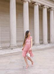 PLEATED DUSTY PINK