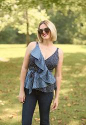 My DIY | Wrap Ruffled Peplum Blouse