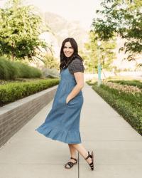 Chambray Jumper Dress for Real Life Style