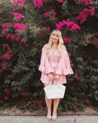 Pink Ruffled Romper