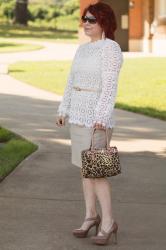 Leopard, Crochet Lace & Pearls