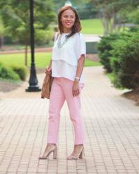 One Last Blush Pink Pants Outfit