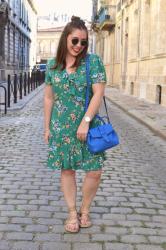 La robe verte à fleurs by promod…