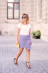 Frill gingham skirt 