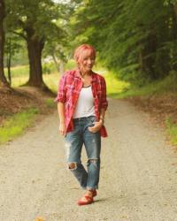 Plaid Flannel Shirt & Red Lace Up Flats: Speaking My Truth