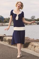 The Perfect 1920s Nautical Day Dress
