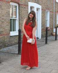 OOTD: Red maxi dress