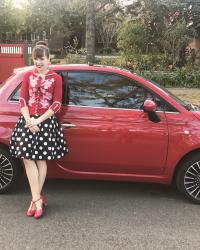 Outfit: Scarlet Dita Cardigan & Polka Dots