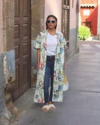 MAXI KIMONO - Belted Floral Kimono Blouse  / FASHION