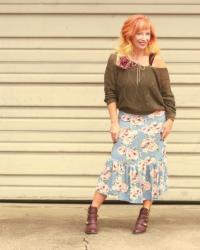 Floral Boho Midi Skirt & Ankle Boots: Things Are Not Always As They Appear