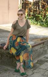 Pineapple print skirt