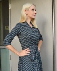 Karina’s Ruby Dress in Houndstooth (& Link Up)