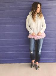 J.Crew Feather Plume & Abercrombie & Fitch Hoodie