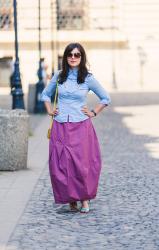 Blue & lavander (chic outfit for school)