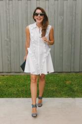 White Ruffle Dress