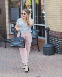 Blush Joggers for Fall