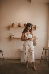 Our Second Nature Jumpsuit and Maru Coffee