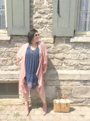 How to Style a Pink Kimono for Fall (& TFF Linkup) | Shelbee on the Edge