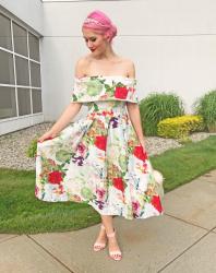 {Outfit}: Off-Shoulder Floral Dress