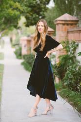 Velvet Wrap Dress + 10 Questions