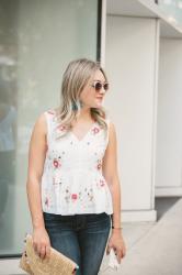 Peplum + Pops of Color