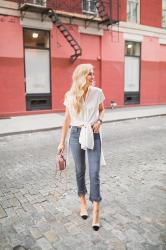 How to Wear the Raw Hem Jean Trend