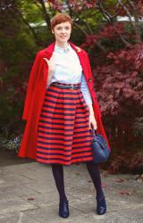 Red & Navy BOLD stripes | Autumn Capsule Outfit