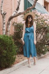 A Chambray Culotte Jumpsuit + Linkup!
