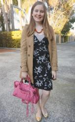 Pink Balenciaga City Bag and Wrap Dresses For The Office