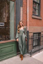 A Green Maxi Dress For Fall