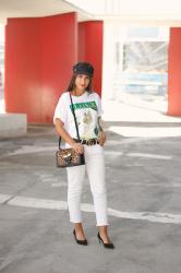 Look Fashion week con gorra marinera