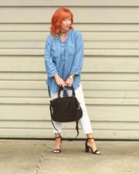Chambray Tunic & White Jeans: A Work In Progress