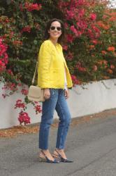 YELLOW TWEED JACKET