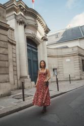 Red Maxi Dress and Combat Boots For Dior