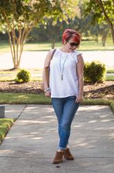 White Eyelet and Whiskey Booties