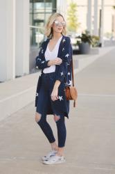 Star Cardigan: Easy Casual Outfit