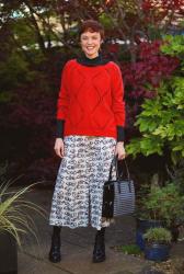 Red, Black & White...Culottes, Boots & Tights! 