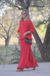 Woman in red