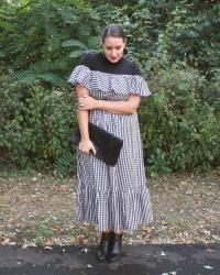 Gingham Midi Dress