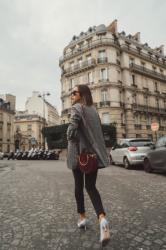 Off-Duty Blazer and Black Denim in Paris