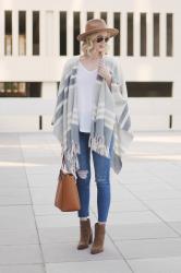 How to Style a Poncho with Jeans