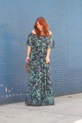 Summer to Fall: Floral Maxi Dress