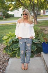 Renaissance Blouse + One Teaspoon Boyfriend Jeans.