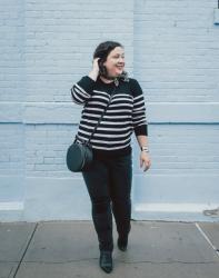 What I Wore: Black and White and Rain All Over