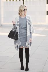 How to Style a Poncho with a Dress