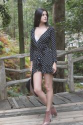 Vestido de lunares negro